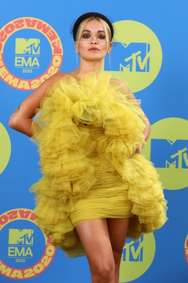 Rita Ora arrives to the MTV EMAs.