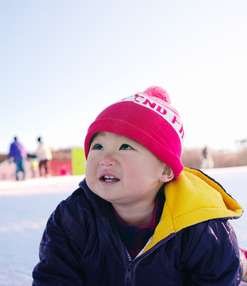 baby in the snow