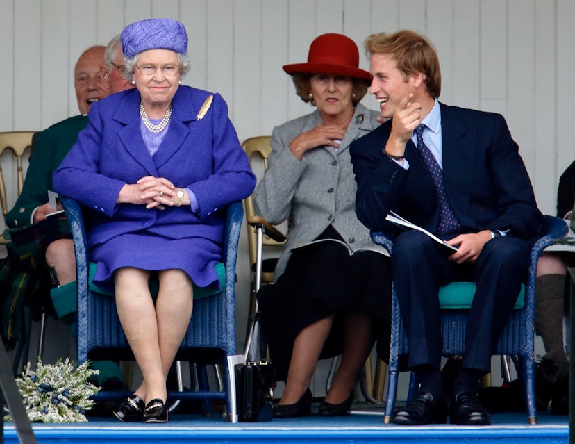 Queen Elizabeth and Prince William in Scotland, 2005.