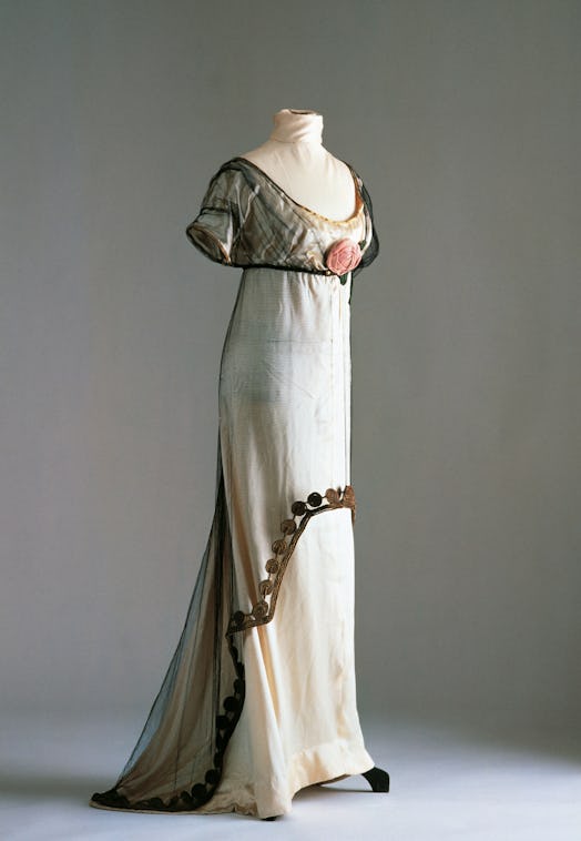 A Paul Poiret dress made in the Directoire silhouette