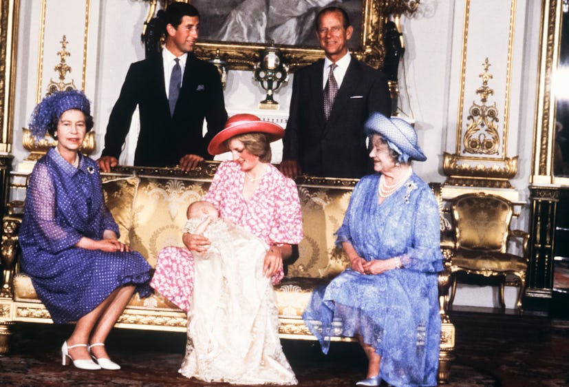 Queen Elizabeth, Prince Charles, Prince Philip, Princess Diana, Prince William, and the Queen Mother...