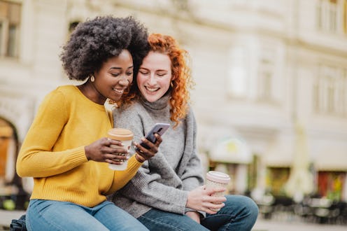 friends, phone, coffee