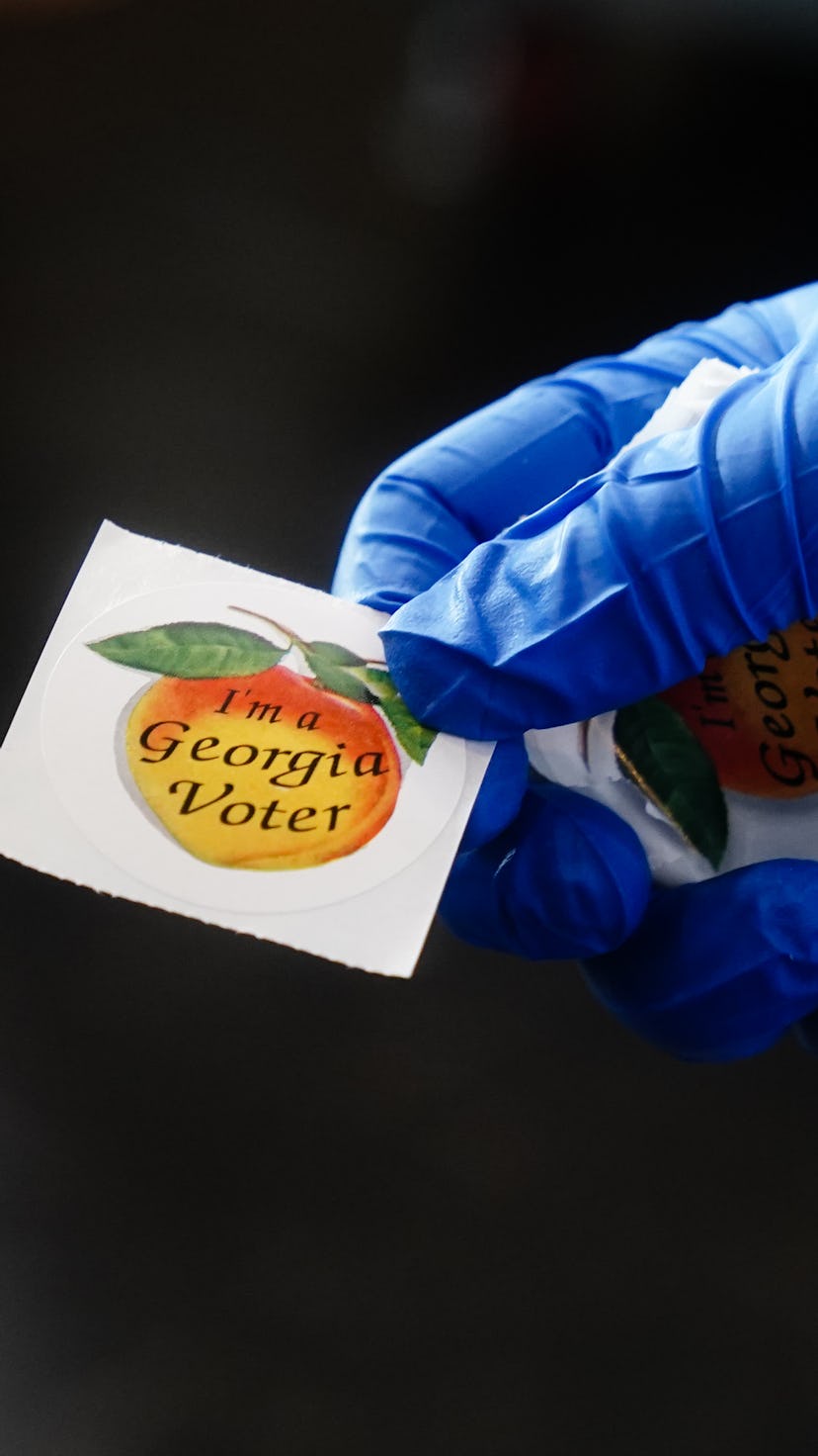 A Georgia voting sticker