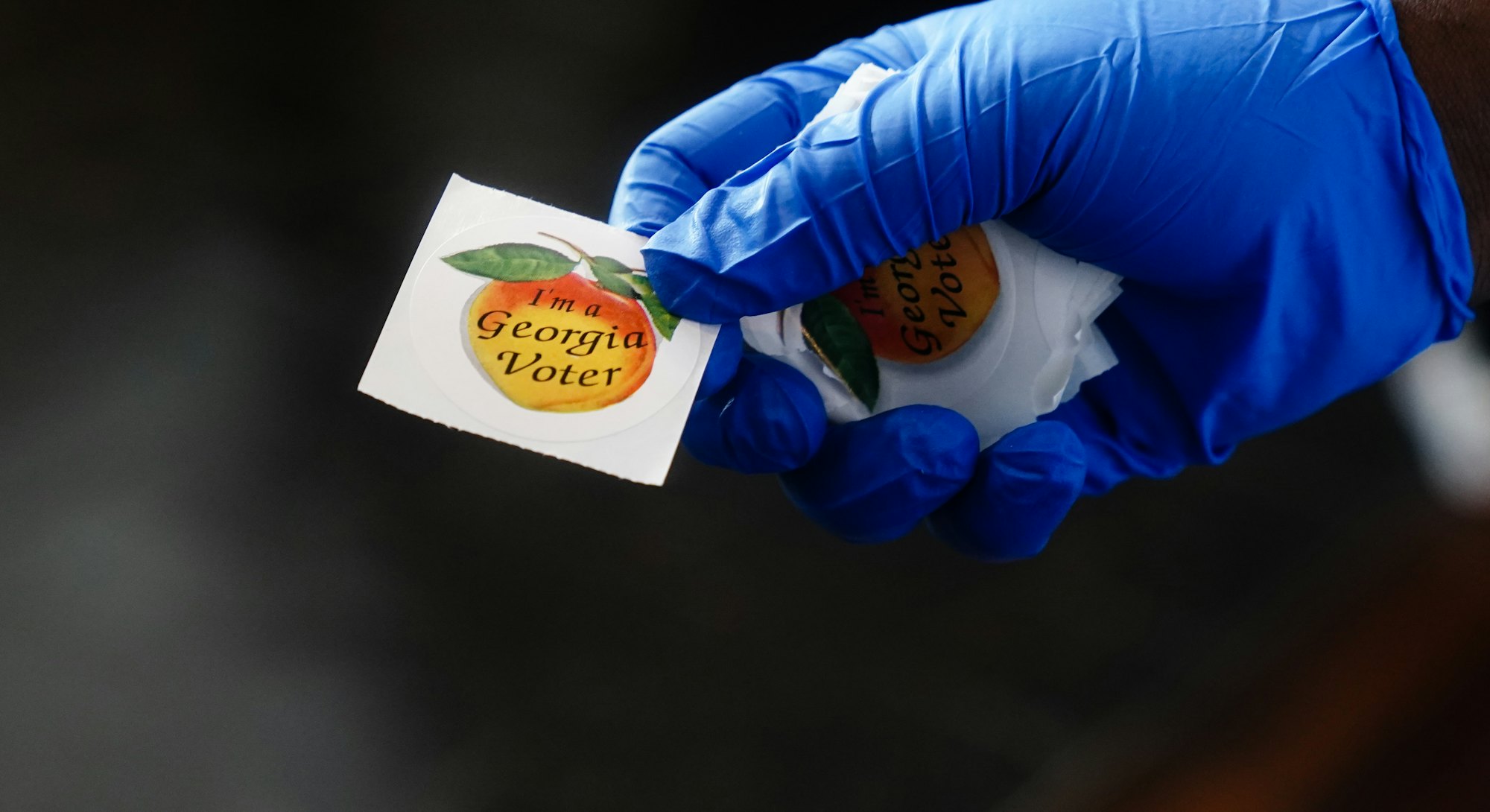 A Georgia voting sticker