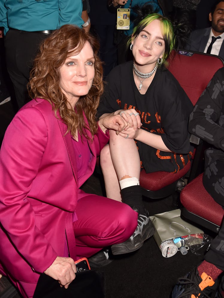 Billie Eilish poses with her mom.