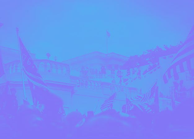 Pro-Trump protestors gather at the U.S. Capitol.