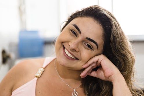 woman, smiling