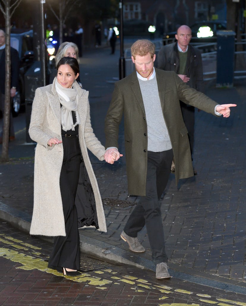Prince Harry shows his new wife around town.