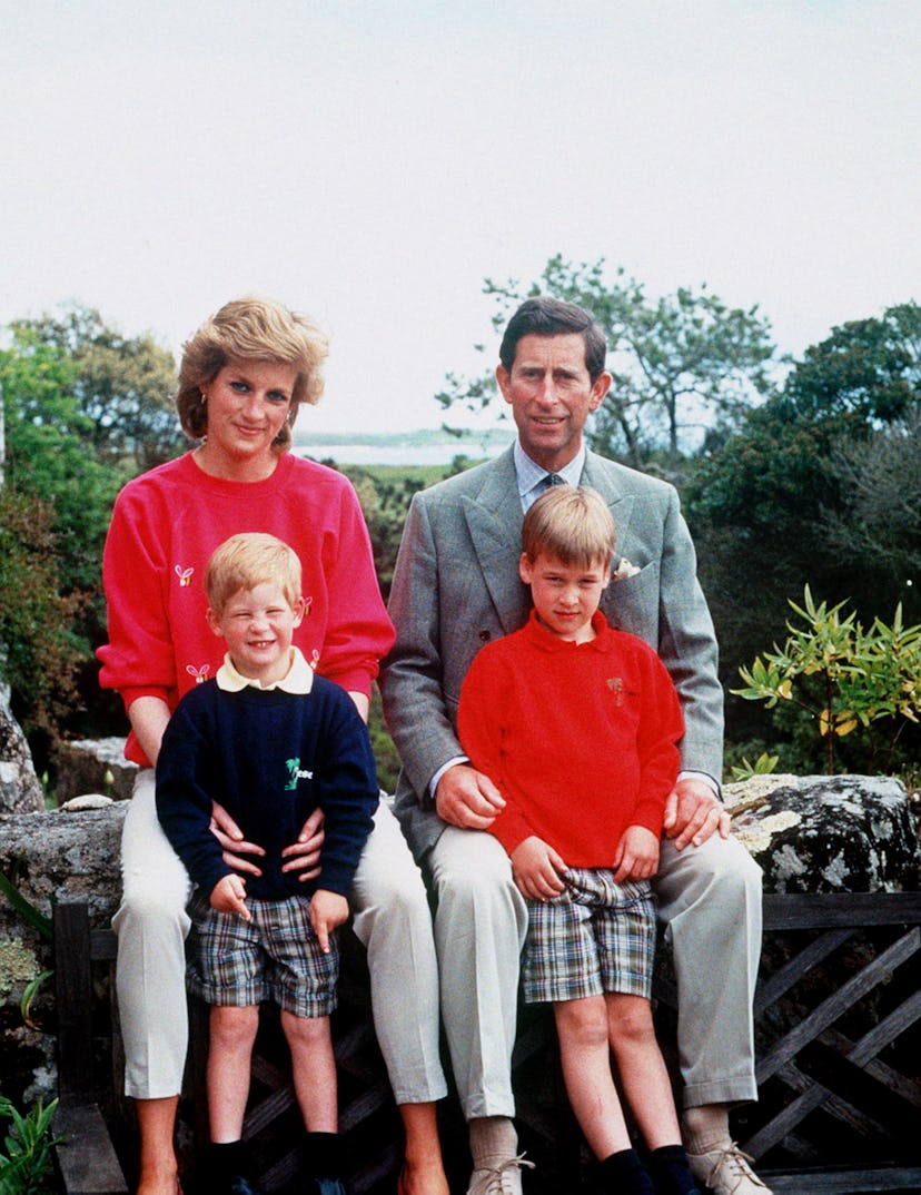 Prince Harry on holiday with his parents and brother.