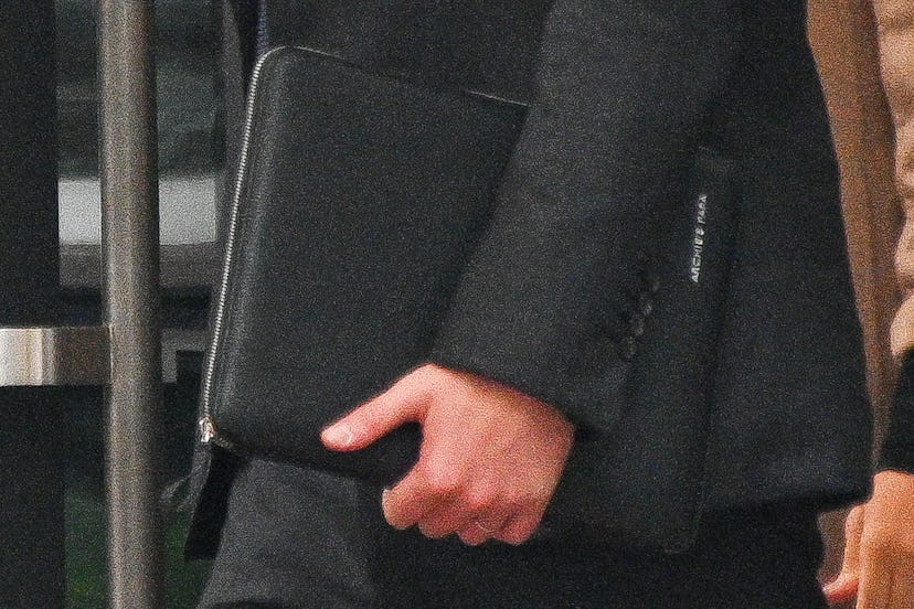 Prince Harry carried a briefcase in honor of Archie.