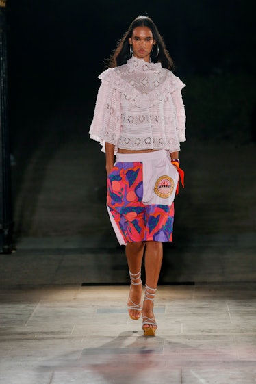 A model walks the runway during the Isabel Marant Ready to Wear Spring/Summer 2022 fashion show as p...