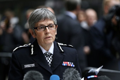 Metropolitan Police chief Cressida Dick makes a statement to press members after Couzens is sentence...