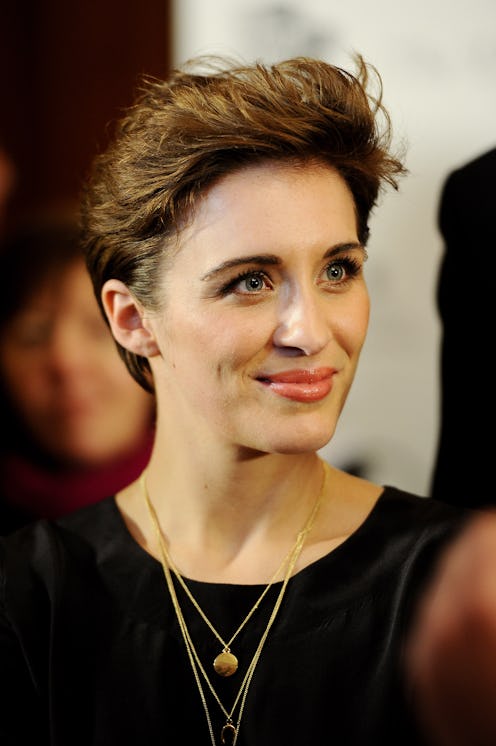 LONDON, ENGLAND - JANUARY 25:  Actress  Vicky McLure poses in the press room at the South Bank Sky A...