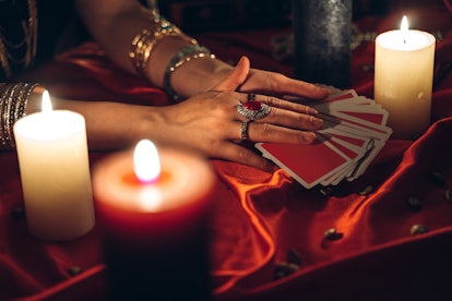 Tarot reading is a fun at-home date idea for Halloween.
