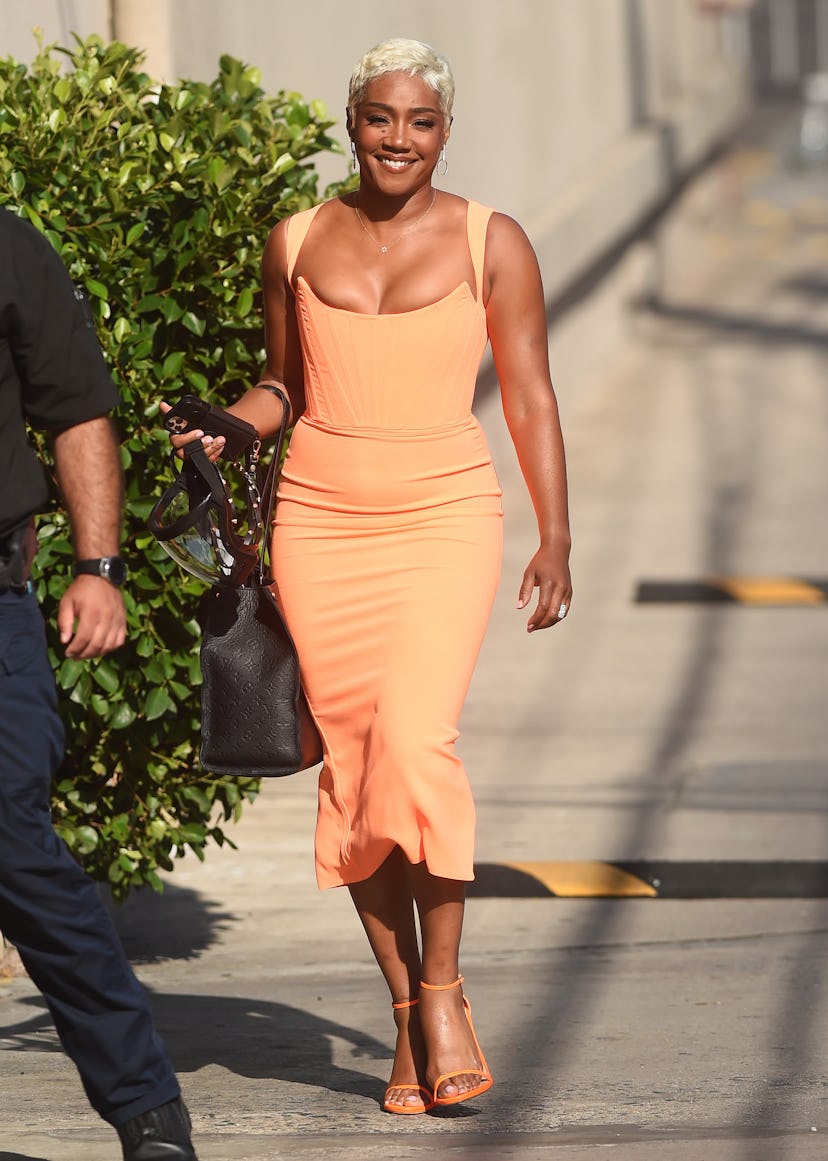 LOS ANGELES, CA - SEPTEMBER 07: Tiffany Haddish is seen arriving at "Jimmy Kimmel Live!" on Septembe...