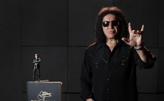 TORONTO, ON - SEPTEMBER, 19 KISS frontman, Gene Simmons talks about his latest project: a new sol...