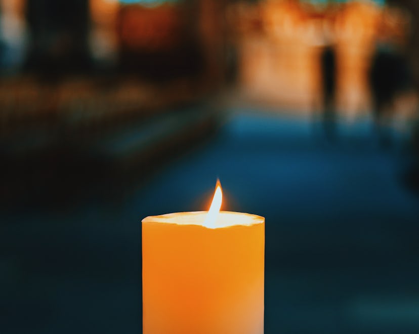 Close-Up Of Candle of St Lawrence Church in Nuremberg City, Bavaria, Franconia, Germany, Europe