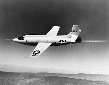 1940s 1950s BELL X-1 US AIR FORCE SUPERSONIC PLANE DESIGNED FOR MAXIMUM SPEED OF 1700 MPH IN FLIGHT ...
