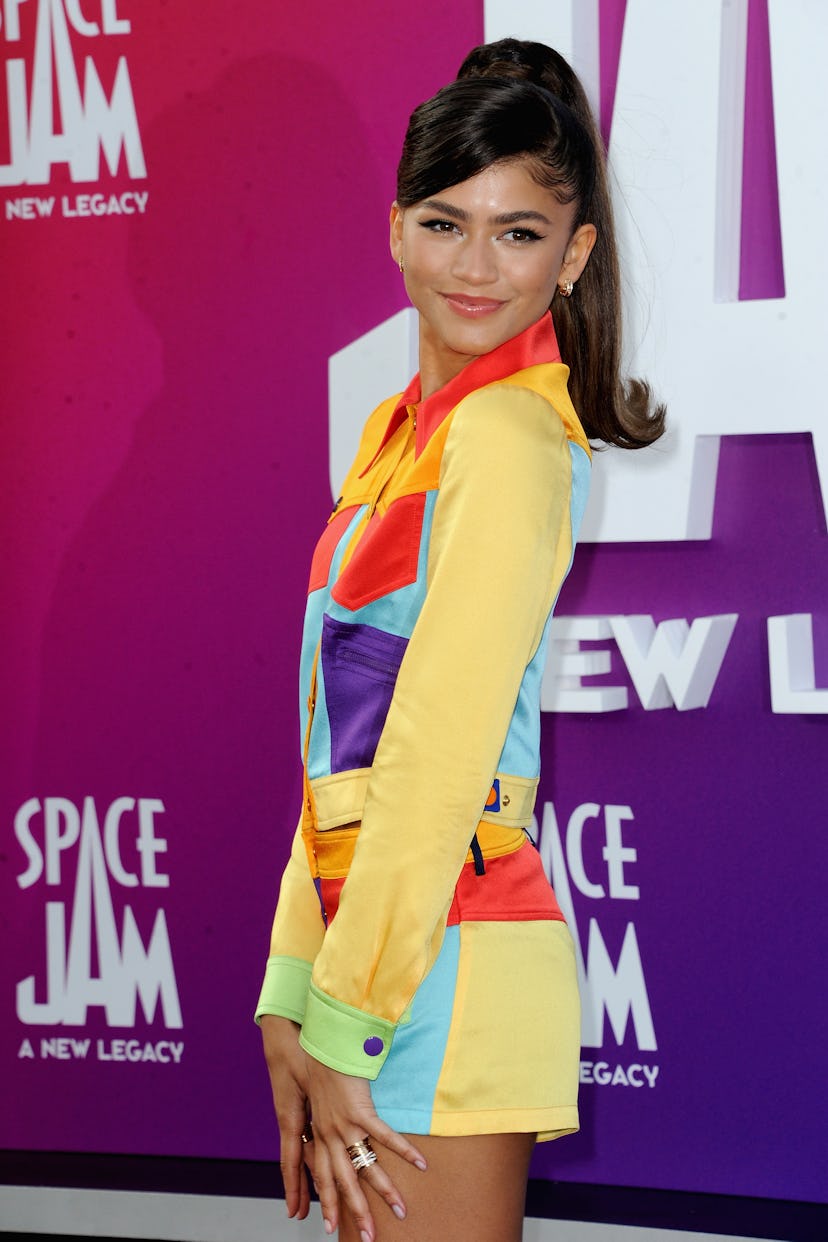 Zendaya rocked a high ponytail with a swoop to the Space Jam: A New Legacy premiere in 2021.