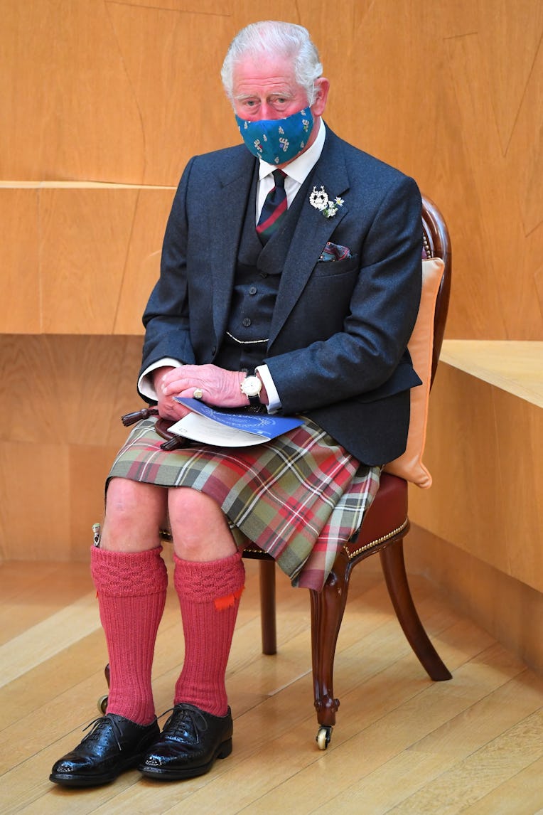EDINBURGH, SCOTLAND - OCTOBER 02: Britain's Prince Charles, Prince of Wales sits in the Debating Cha...