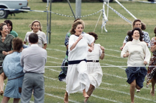 Princess Diana loved a foot race with the other moms.