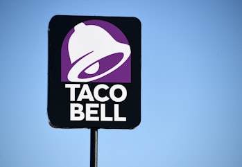 LAS VEGAS, NEVADA - MARCH 30:  An exterior view shows a sign at a Taco Bell restaurant on March 30, ...