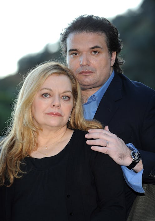 Brittany Murphy's husband Simon Monjack poses with her mom Sharon Murphy for a 2010 photoshoot.
