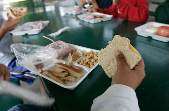 June 12, 2007. Chula Vista, CA. A 4th grade boy stripped the crust from his plain cheese sandwich. H...