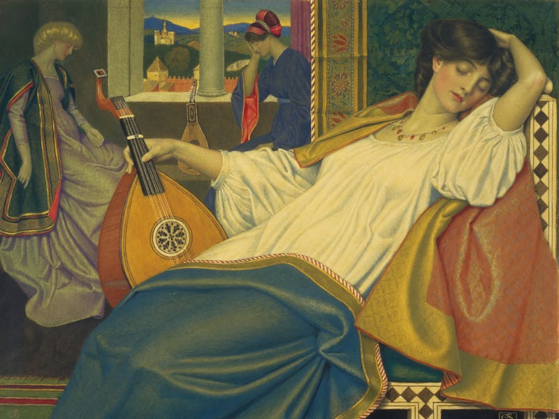 The Sleeping Beauty, 1903. Artist Joseph Edward Southall. (Photo by Heritage Art/Heritage Images via...