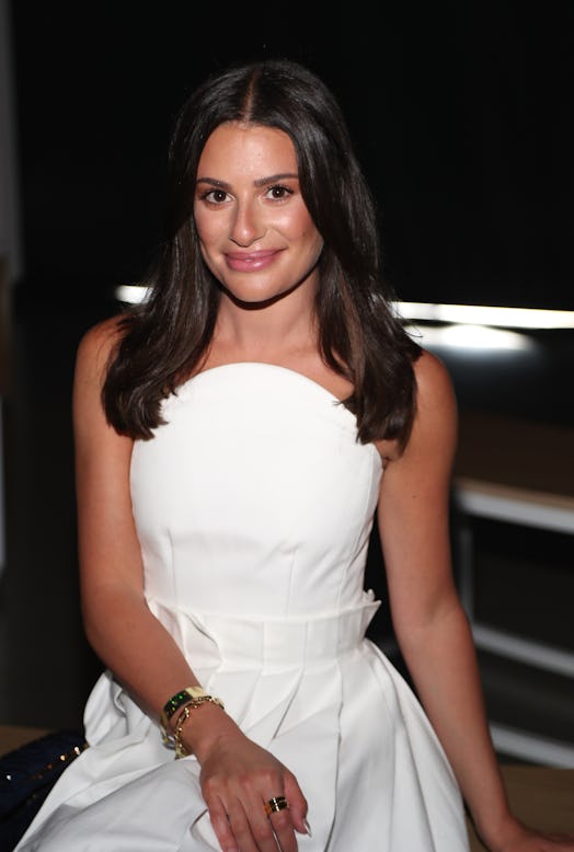 NEW YORK, NEW YORK - SEPTEMBER 08: Lea Michele attends the front row for the DUNCAN NYFW Spring/Summ...