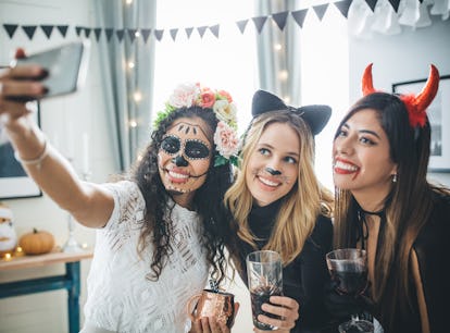 Post a costume photo with a Halloween Instagram caption.