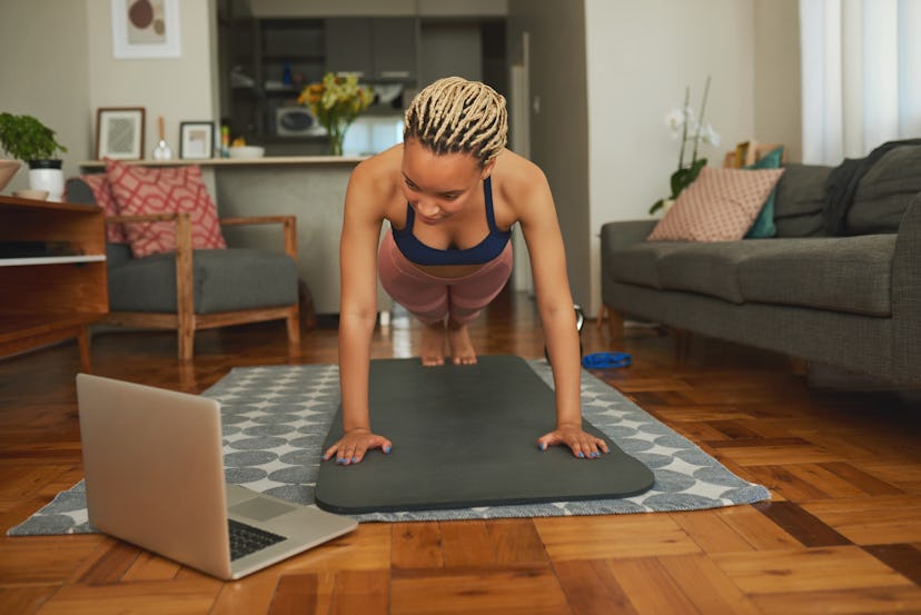 Burpees and squats are example exercises you can find in a 10-minute full-body workout.