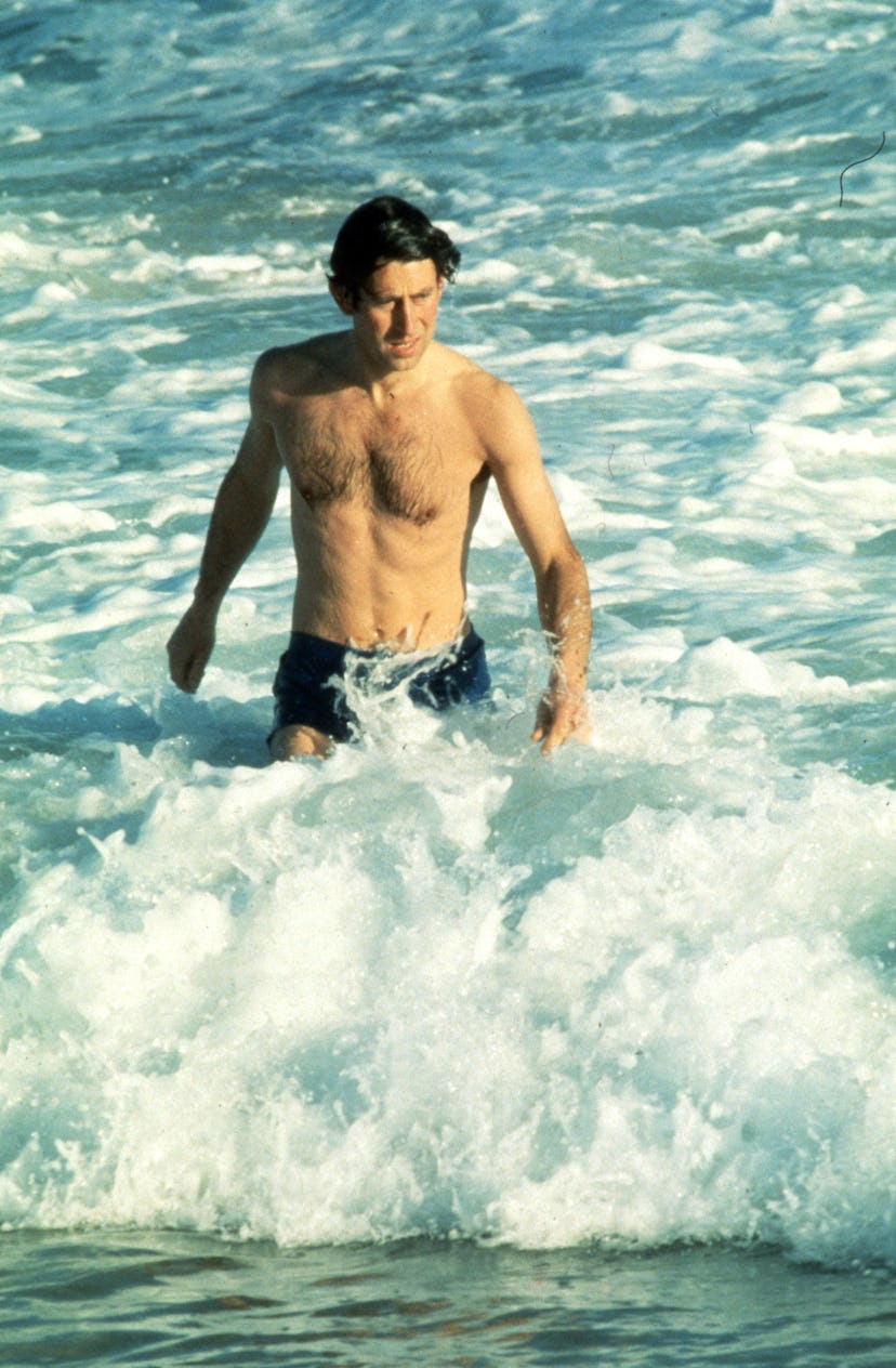 Prince Charles went for a swim in Australia.