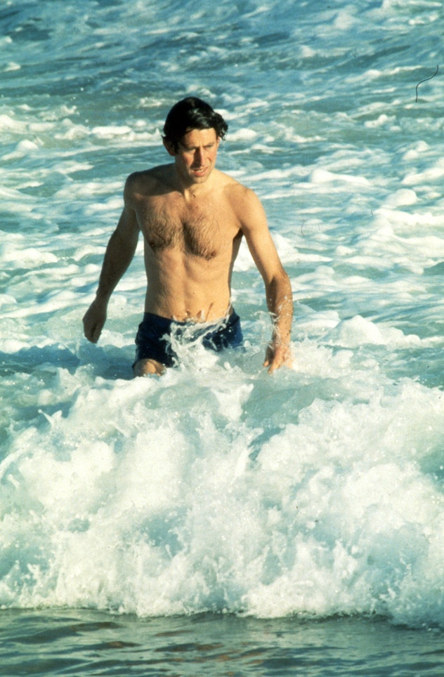 Prince Charles went for a swim in Australia.