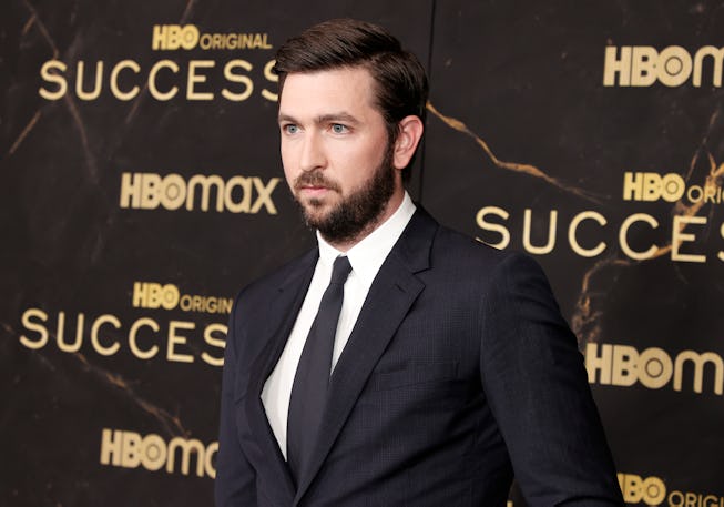 NEW YORK, NEW YORK - OCTOBER 12: Nicholas Braun attends the HBO's "Succession" Season 3 Premiere at ...