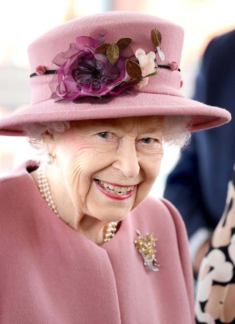 CARDIFF, WALES - OCTOBER 14: Queen Elizabeth II attends the opening ceremony of the sixth session of...