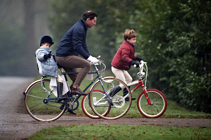 Prince Charles taking his sons for a ride.