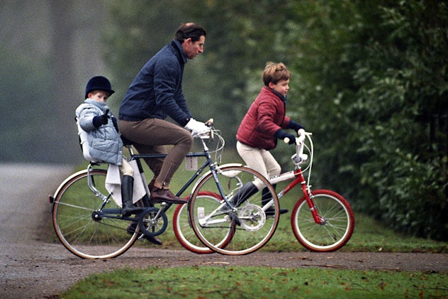 Prince Charles taking his sons for a ride.