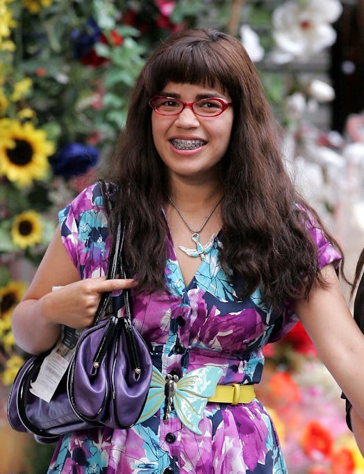America Ferrera on the set of "Ugly Betty" in 2008.
