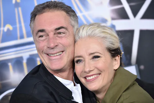 NEW YORK, NEW YORK - OCTOBER 29: Greg Wise and Emma Thompson attend "Last Christmas" New York premie...