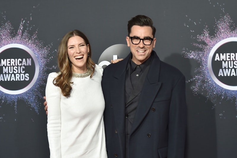 NEW YORK, NEW YORK - NOVEMBER 24: Sarah Levy and Dan Levy attend 47th Annual AMA Awards - Arrivals a...