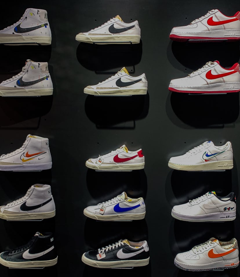 Nike shoes are seen in the store in Krakow, Poland on August 26, 2021. (Photo by Jakub Porzycki/NurP...