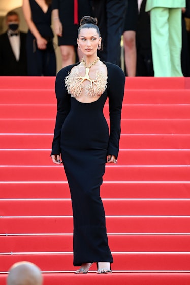 Bella Hadid attends the "Tre Piani (Three Floors)" screening during the 74th annual Cannes Film Fest...