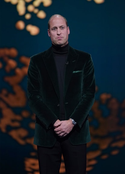 LONDON, ENGLAND - OCTOBER 17: Prince William, Duke of Cambridge on stage during the first Earthshot ...