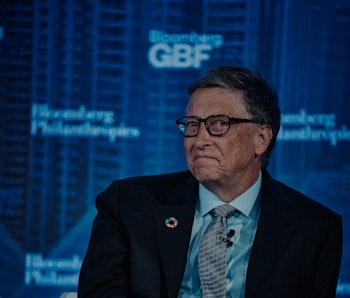 NEW YORK,NY - SEPTEMBER 20: Bill Gates speaks on September 20,2017 in New York,USA. (Photo by Misha ...