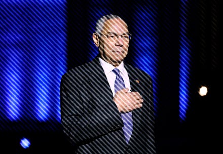 WASHINGTON, DC: In this image released on May 28, 2021,  Gen. Colin Powell (Ret.) on stage during th...