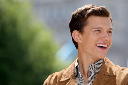 Tom Holland promoting 'Spider-Man' in 2019.