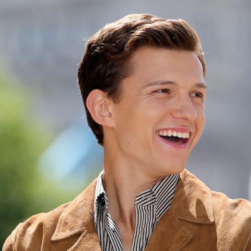 Tom Holland promoting 'Spider-Man' in 2019.