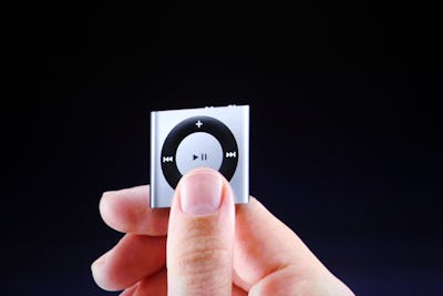 Apple's Steve Job announced the new iPod Shuffle, Wednesday September 1, 2010 at the Yerba Buena Art...