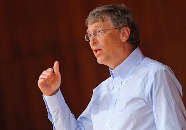 (042110 Cambridge, MA) Philanthropist and Microsoft co-founder Bill Gates speaks at the Massachusett...